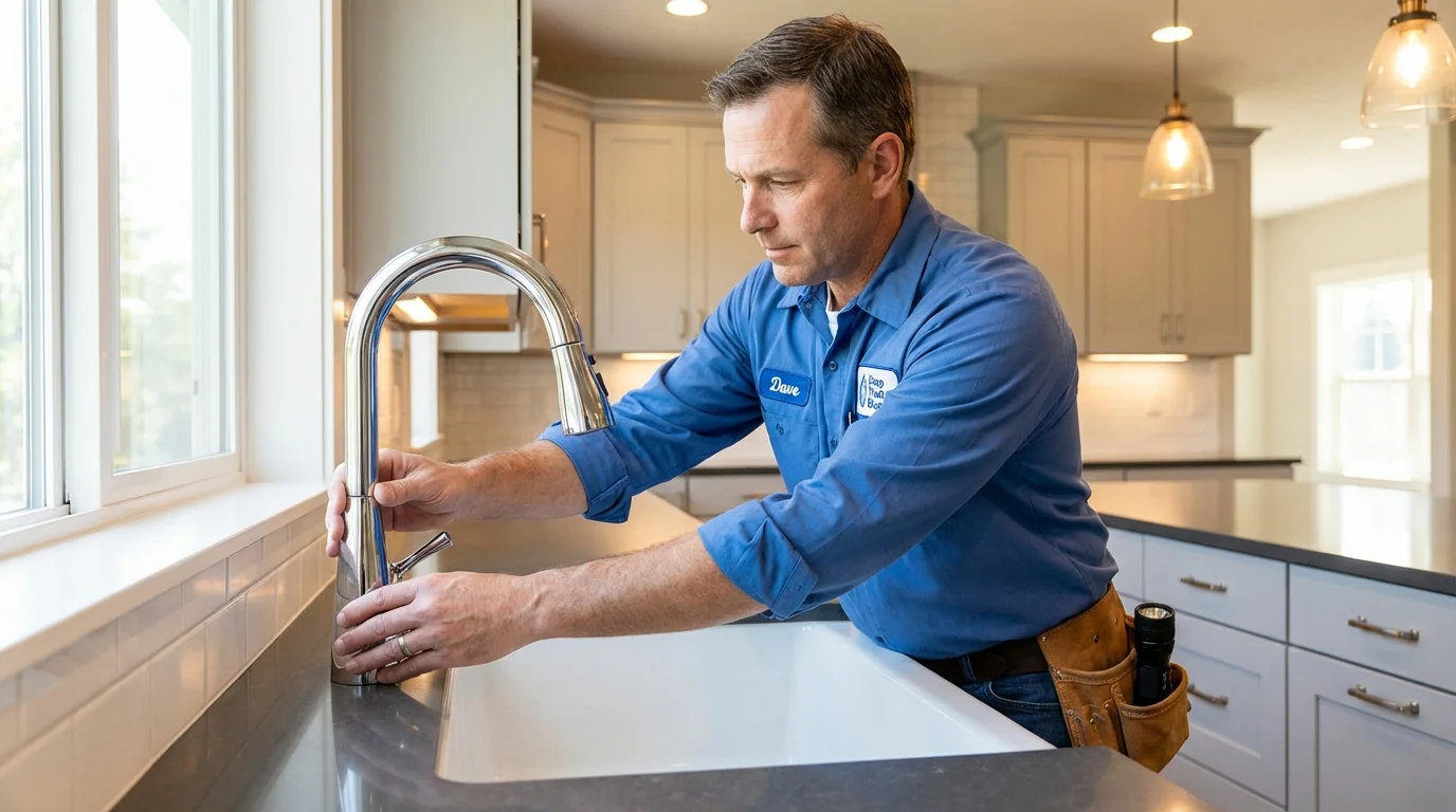 Kitchen faucet installation by Johns Plumbing LLC in Silver Springs